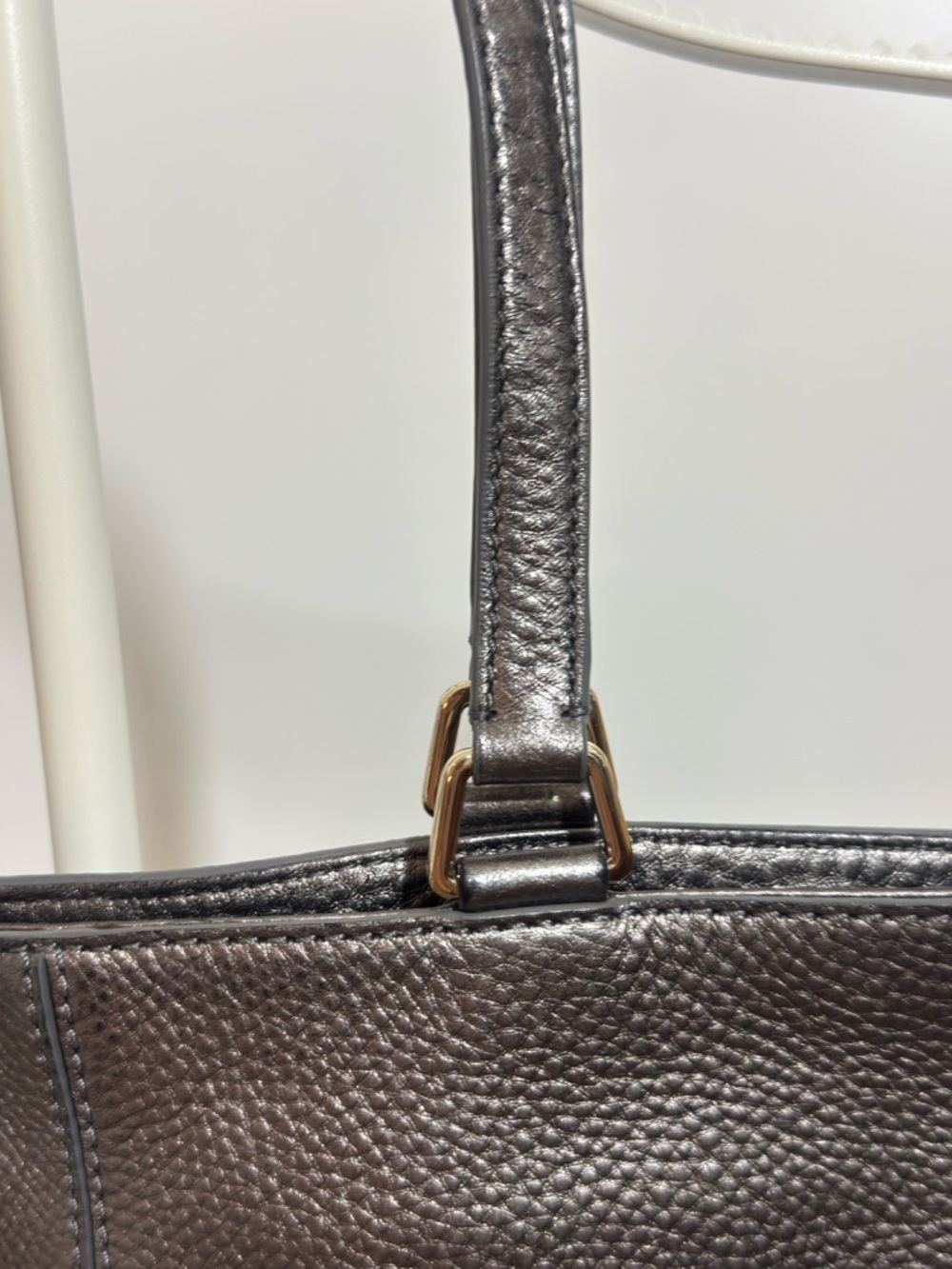 Cole Haan Metallic Handbag | Chic Statement Bag | Minimal Wear - Picture 7 of 7